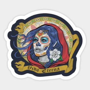 Blue Catrina Sticker